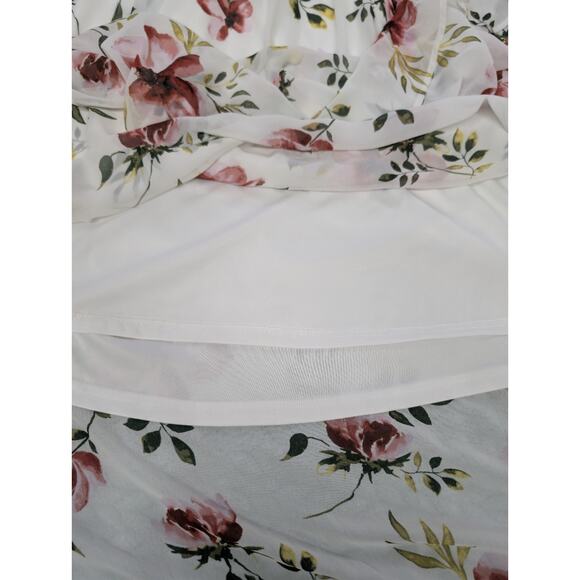 Torrid Floral Chiffon Mock Neck Maxi Dress Boho Sz 3X - Picture 8 of 11